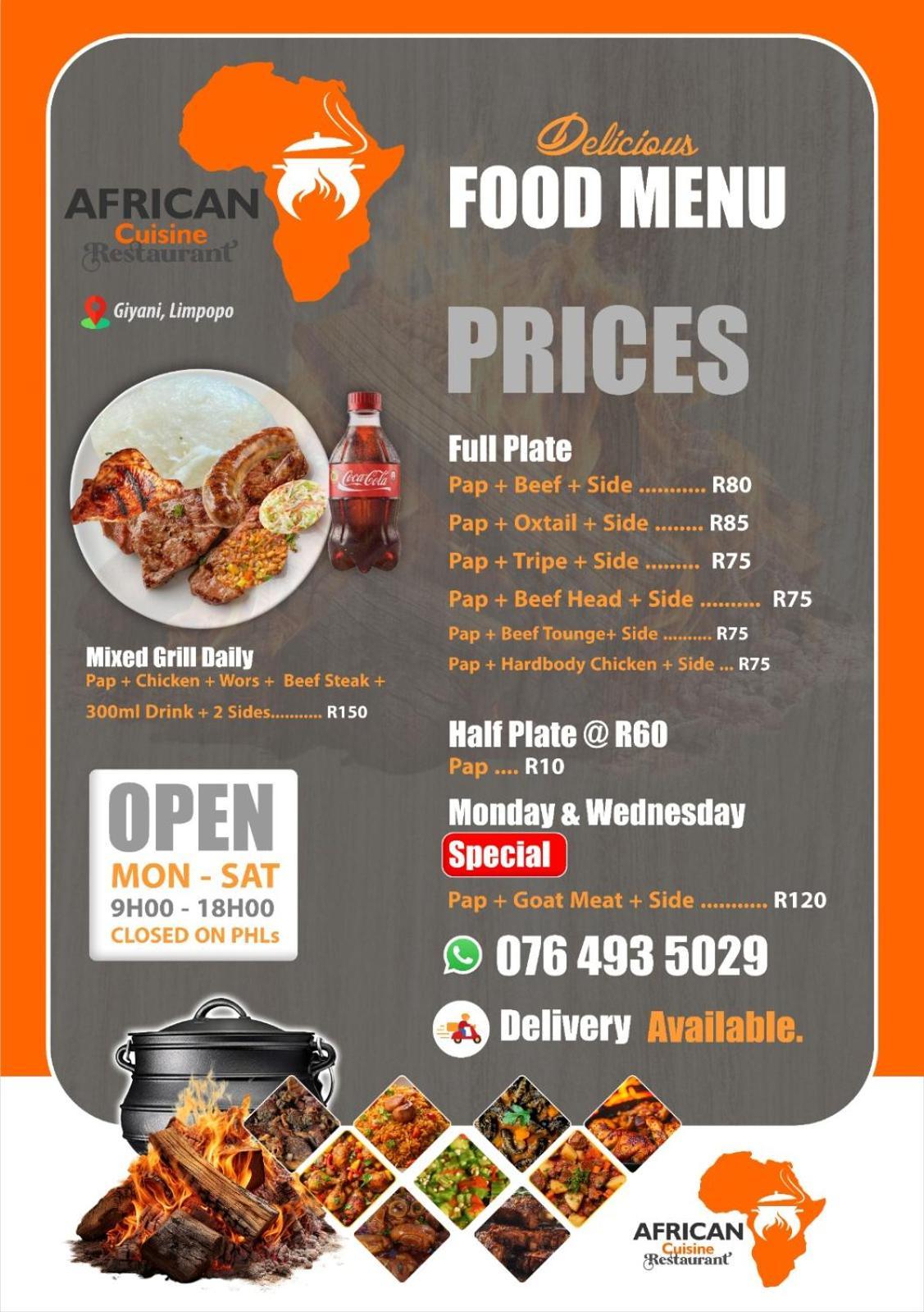 African Cuisine Restaurant Bed & Breakfast Giyani Екстериор снимка